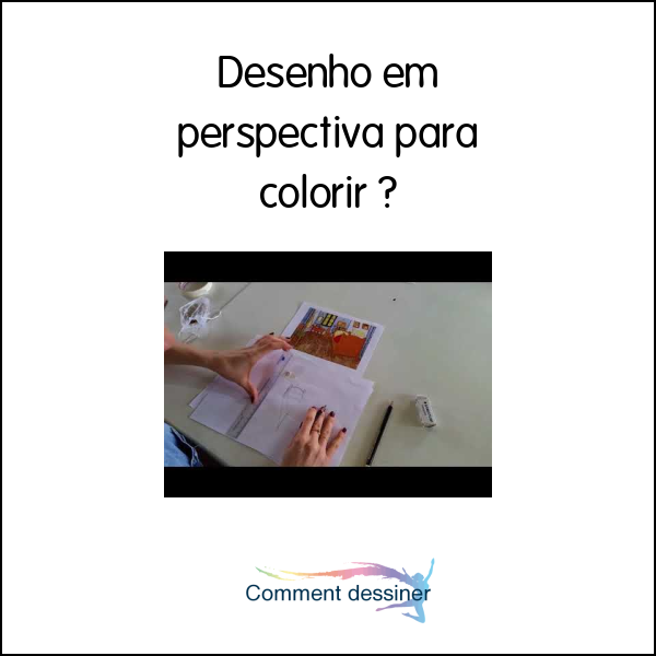 Desenho em perspectiva para colorir